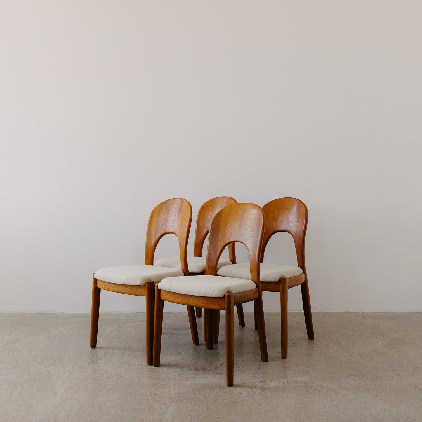 x4 ‘Morten’ Teak Dining Chairs by Niels Koefoed