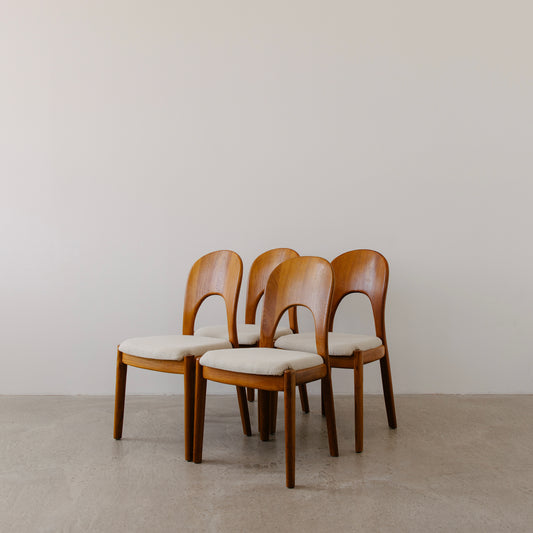 x4 ‘Morten’ Teak Dining Chairs by Niels Koefoed