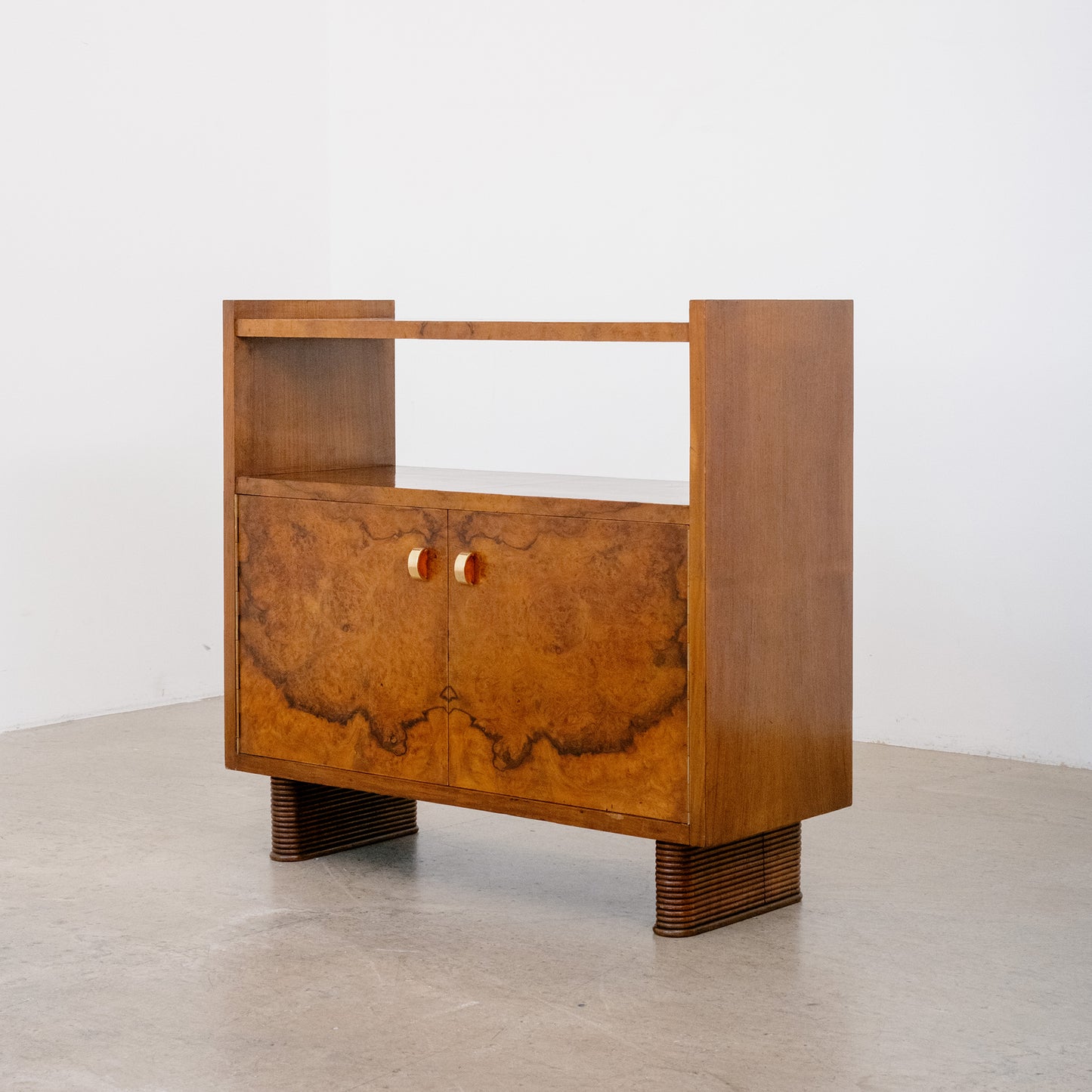 Art Deco Walnut Burl Sideboard