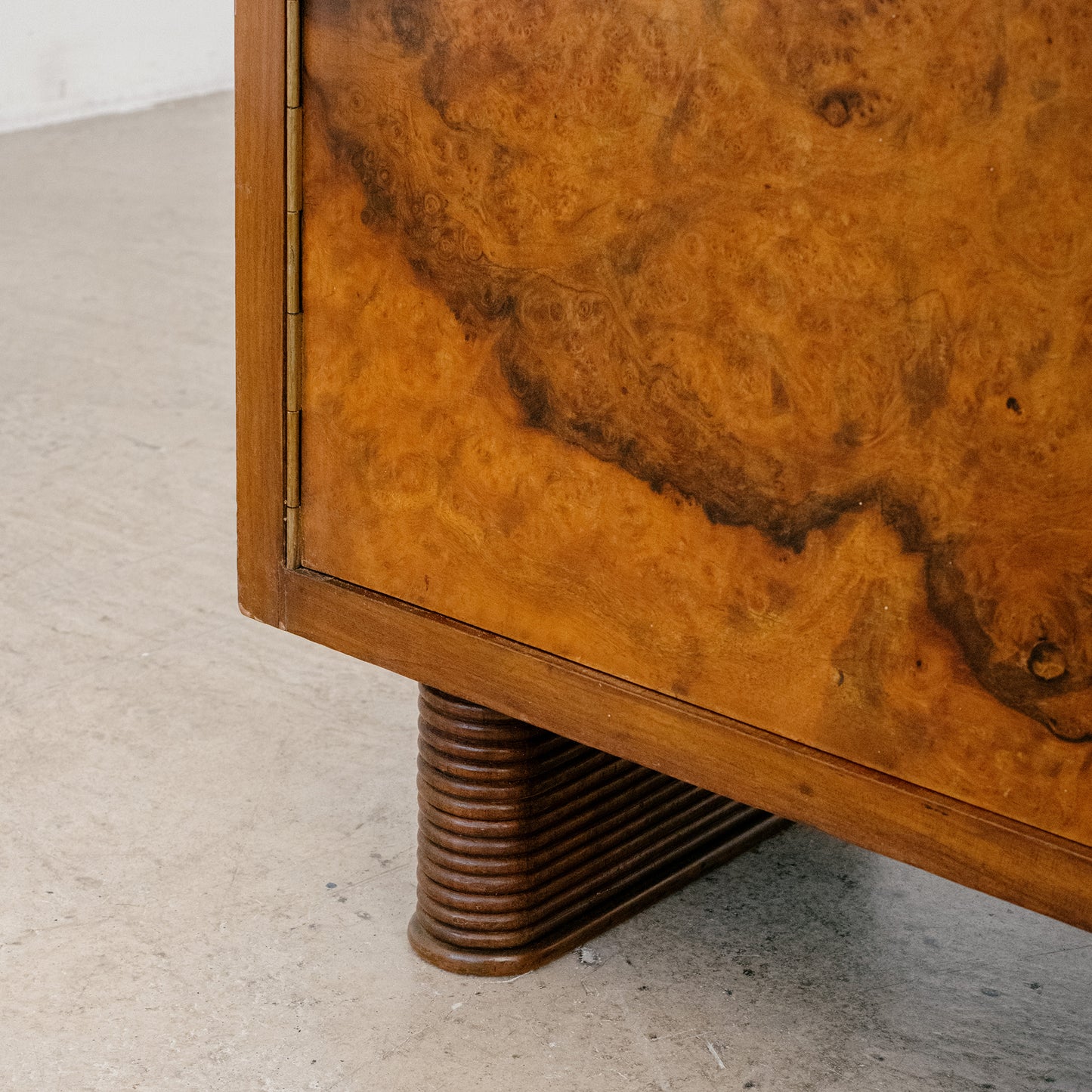Art Deco Walnut Burl Sideboard