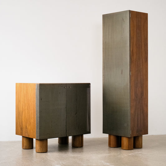 Brutalist custom architectural metal cabinets