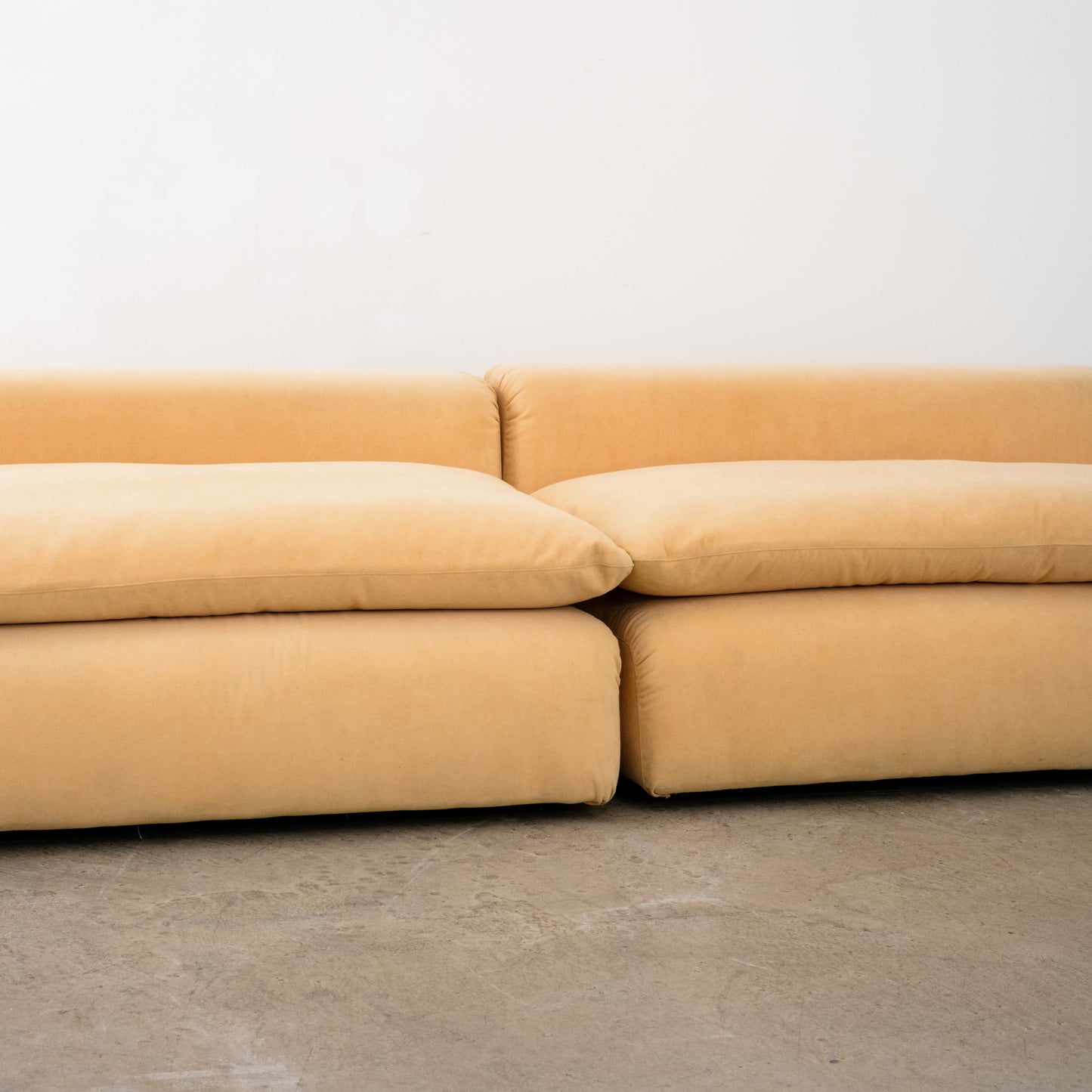 Modular butter yellow sofa (x2 pieces)