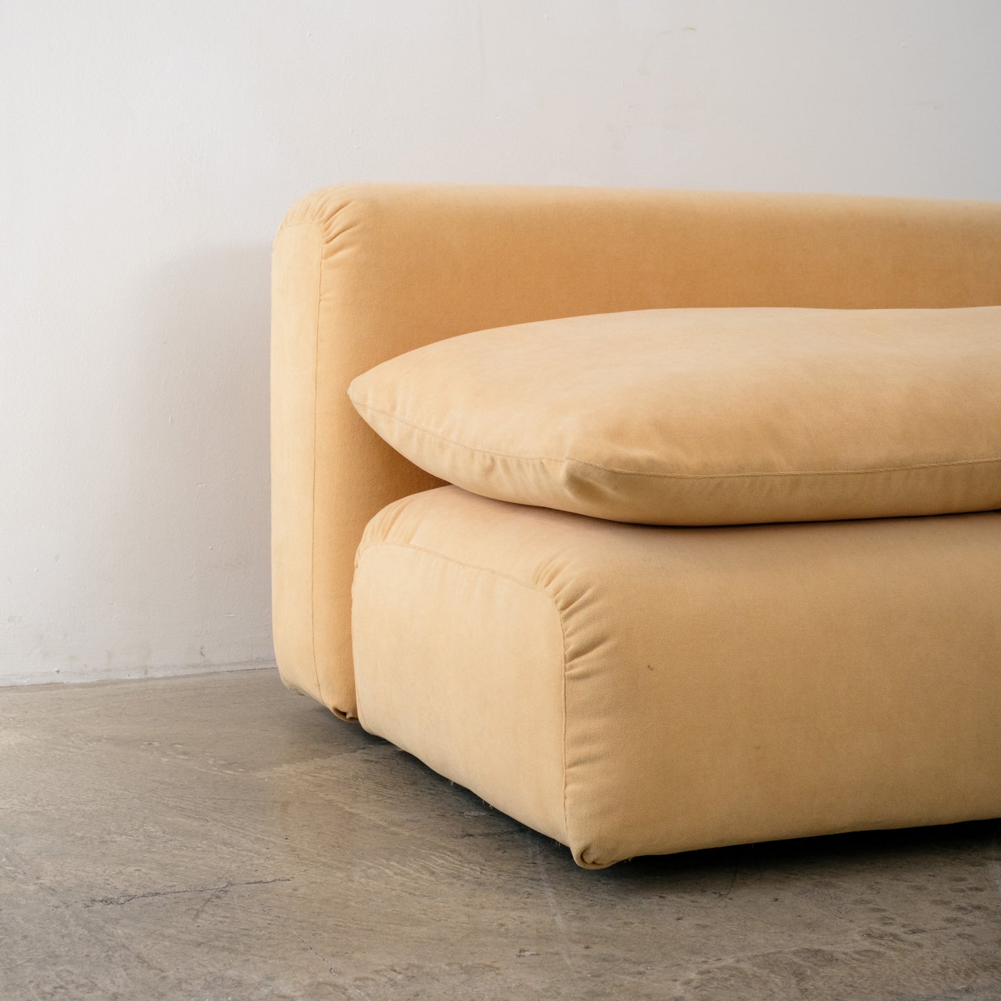 Modular butter yellow sofa (x2 pieces)