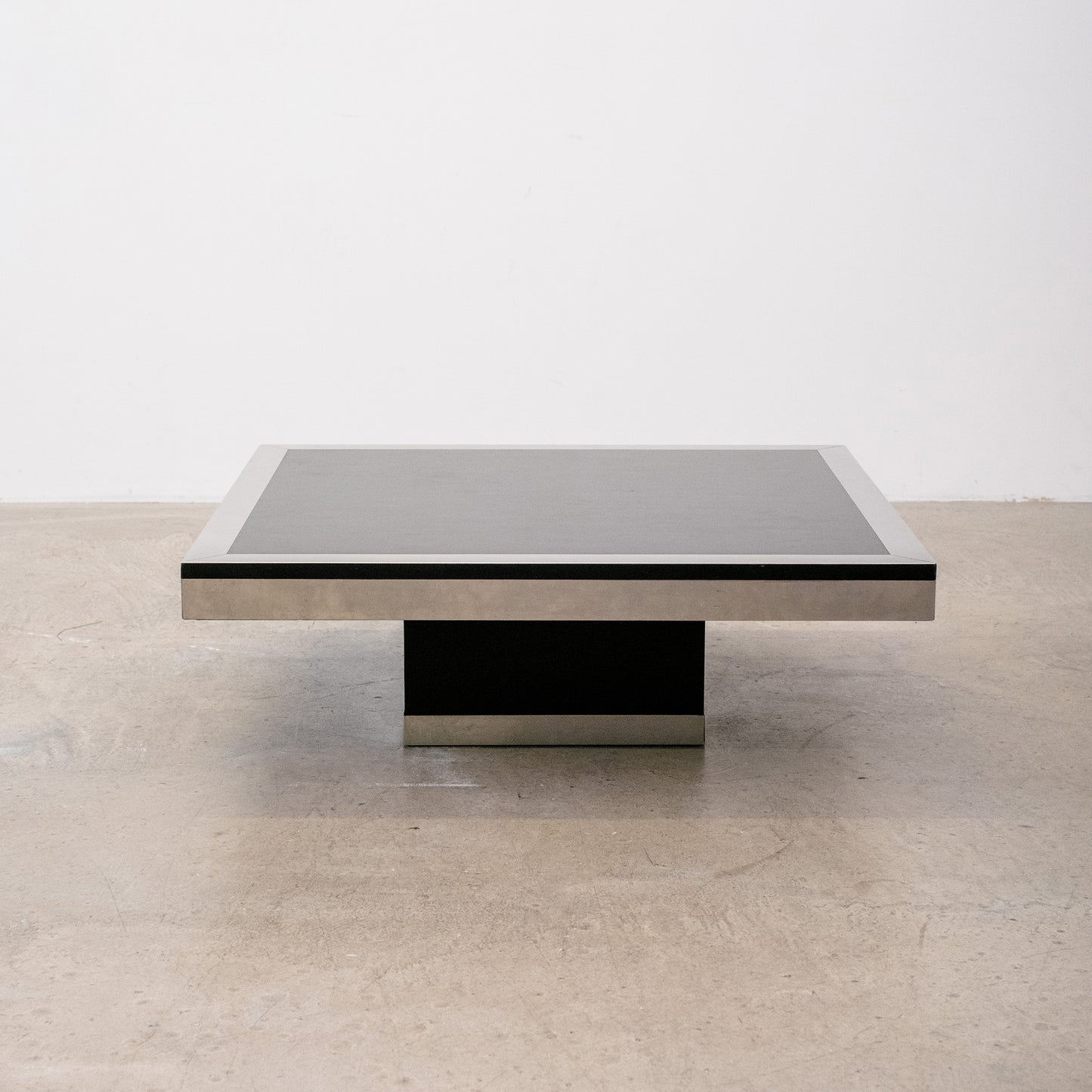 Italian Coffee Table In Brushed Aluminium